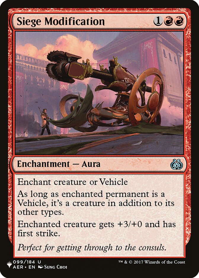Siege Modification [The List] | Deep Dive Games St. Marys