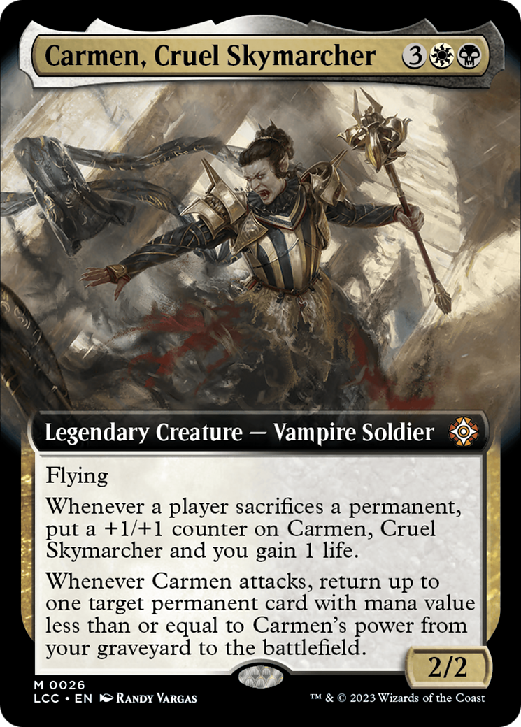 Carmen, Cruel Skymarcher (Extended Art) [The Lost Caverns of Ixalan Commander] | Deep Dive Games St. Marys