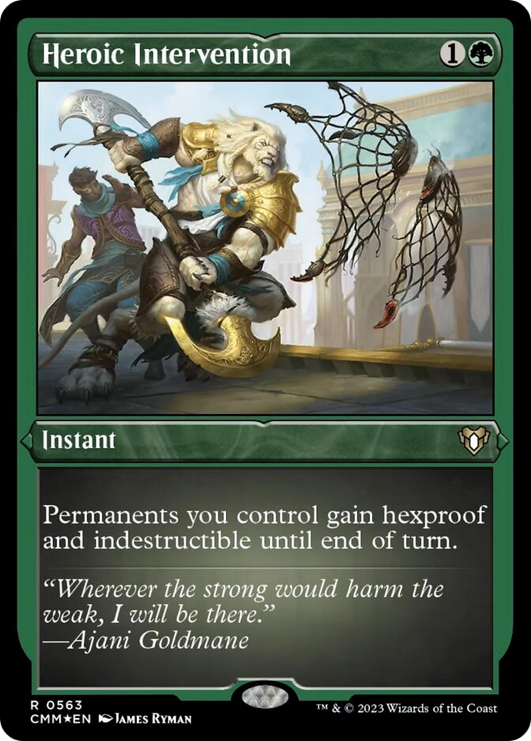 Heroic Intervention (Foil Etched) [Commander Masters] | Deep Dive Games St. Marys
