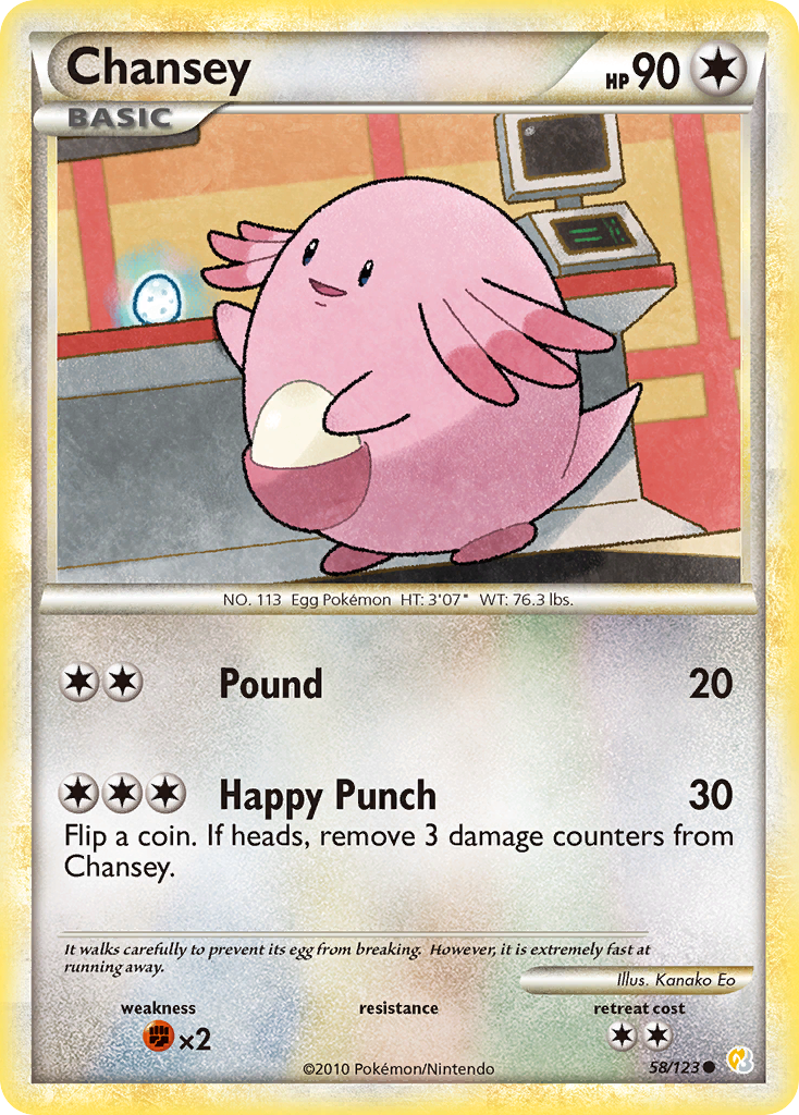 Chansey (58/123) [HeartGold & SoulSilver: Base Set] | Deep Dive Games St. Marys