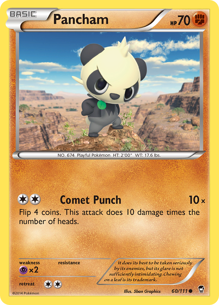 Pancham (60/111) [XY: Furious Fists] | Deep Dive Games St. Marys