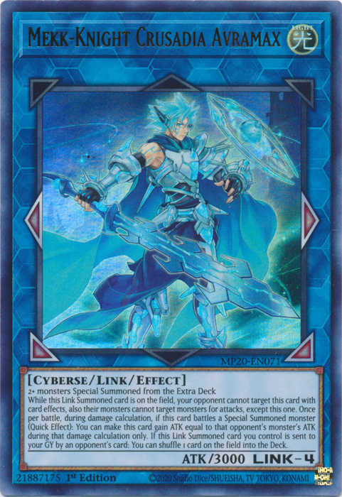 Mekk-Knight Crusadia Avramax [MP20-EN071] Ultra Rare | Deep Dive Games St. Marys