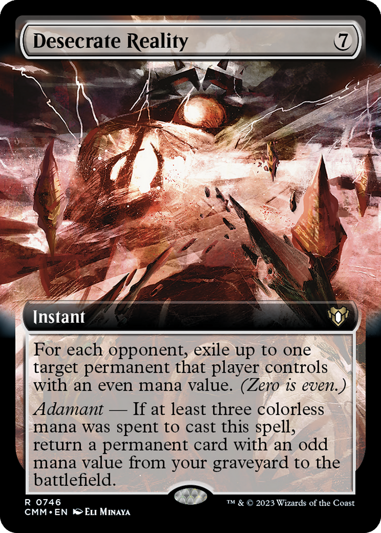 Desecrate Reality (Extended Art) [Commander Masters] | Deep Dive Games St. Marys