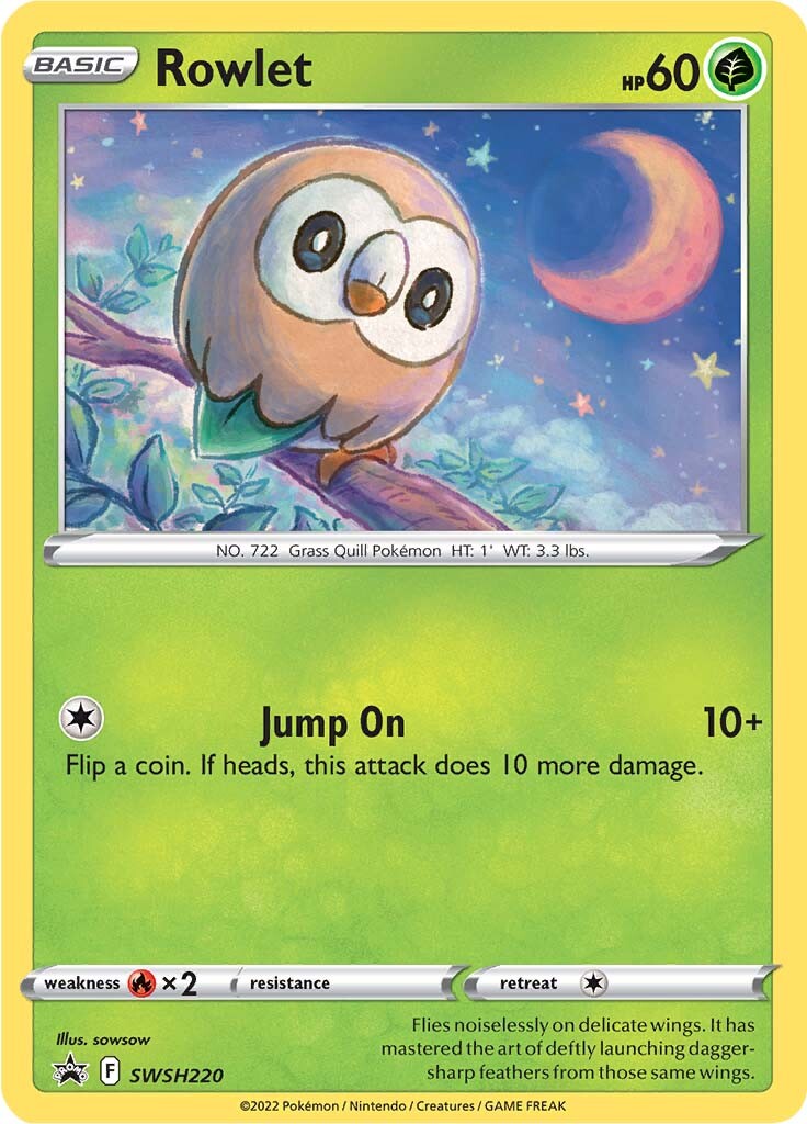 Rowlet (SWSH220) [Sword & Shield: Black Star Promos] | Deep Dive Games St. Marys