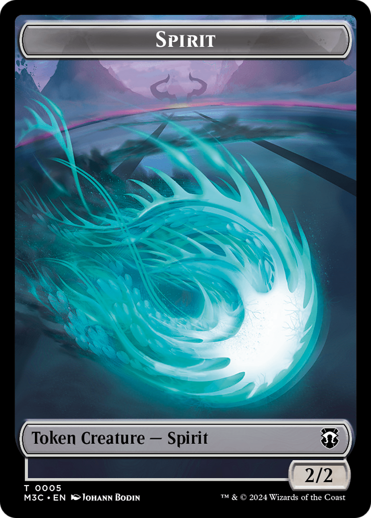 Eldrazi (Ripple Foil) // Spirit Double-Sided Token [Modern Horizons 3 Commander Tokens] | Deep Dive Games St. Marys