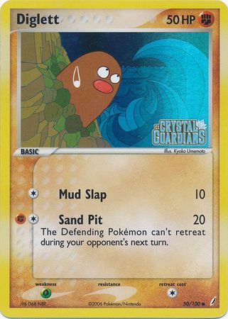 Diglett (50/100) (Stamped) [EX: Crystal Guardians] | Deep Dive Games St. Marys