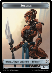 Elemental (0014) // Soldier (0026) Double-Sided Token [Outlaws of Thunder Junction Commander Tokens] | Deep Dive Games St. Marys