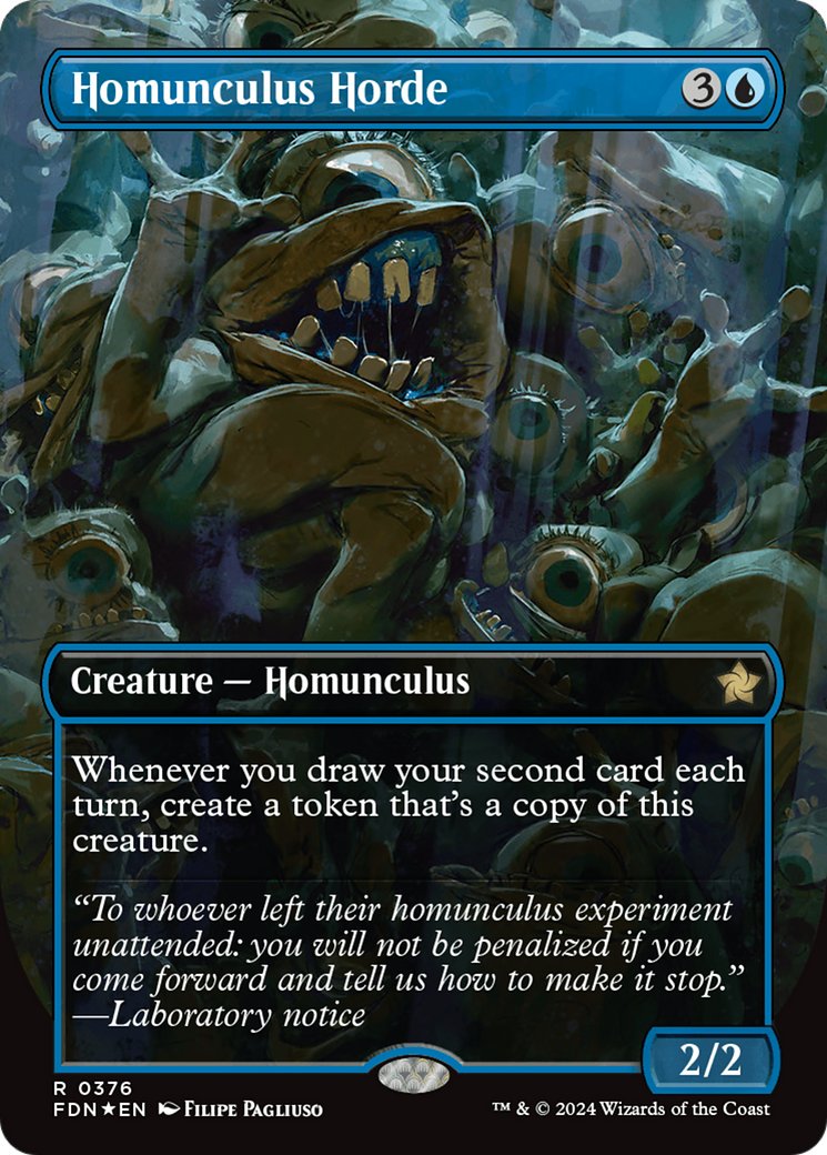 Homunculus Horde (Borderless) (Mana Foil) [Foundations] | Deep Dive Games St. Marys