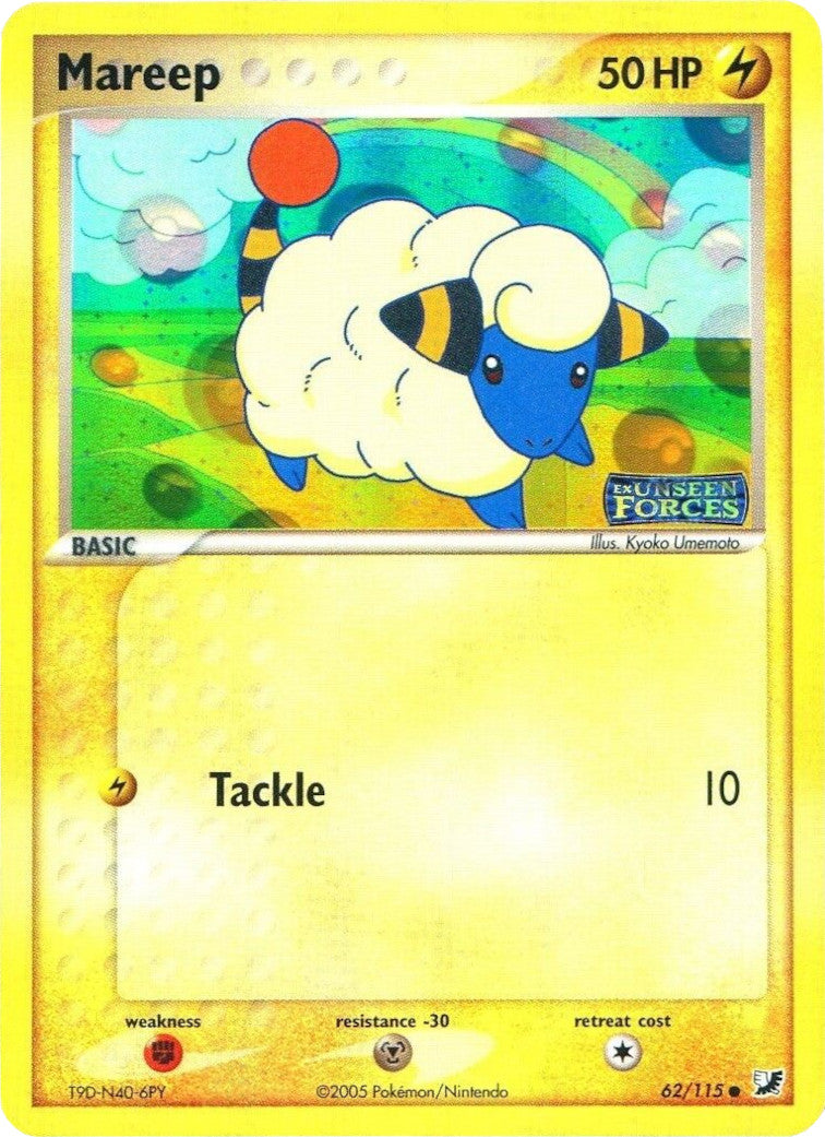 Mareep (62/115) (Stamped) [EX: Unseen Forces] | Deep Dive Games St. Marys