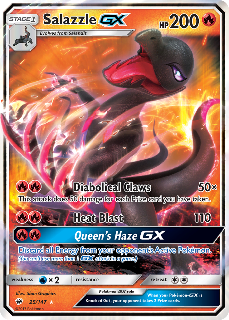 Salazzle GX (25/147) [Sun & Moon: Burning Shadows] | Deep Dive Games St. Marys