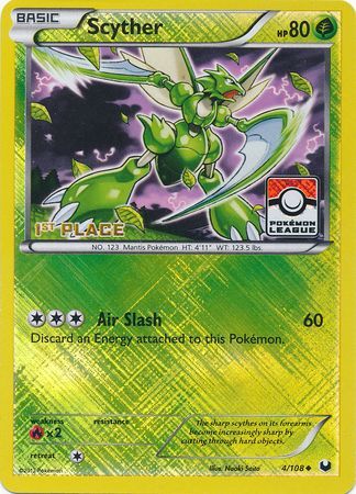 Scyther (4/108) (League Promo 1st Place) [Black & White: Dark Explorers] | Deep Dive Games St. Marys