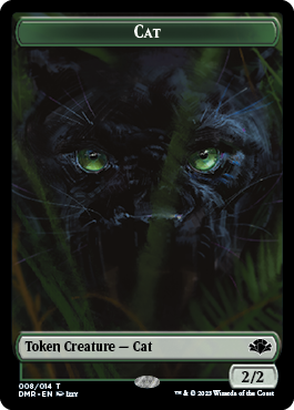 Goblin // Cat (008) Double-Sided Token [Dominaria Remastered Tokens] | Deep Dive Games St. Marys