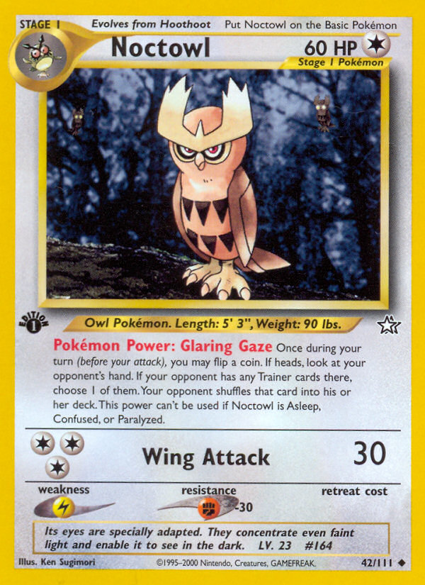 Noctowl (42/111) [Neo Genesis 1st Edition] | Deep Dive Games St. Marys