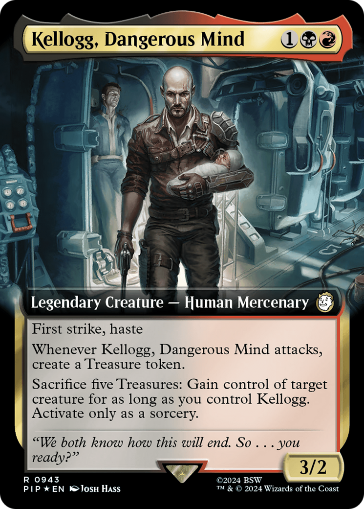 Kellogg, Dangerous Mind (Extended Art) (Surge Foil) [Fallout] | Deep Dive Games St. Marys