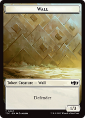 Wall // Spider Double-Sided Token [Tarkir: Dragonstorm Commander Tokens] | Deep Dive Games St. Marys