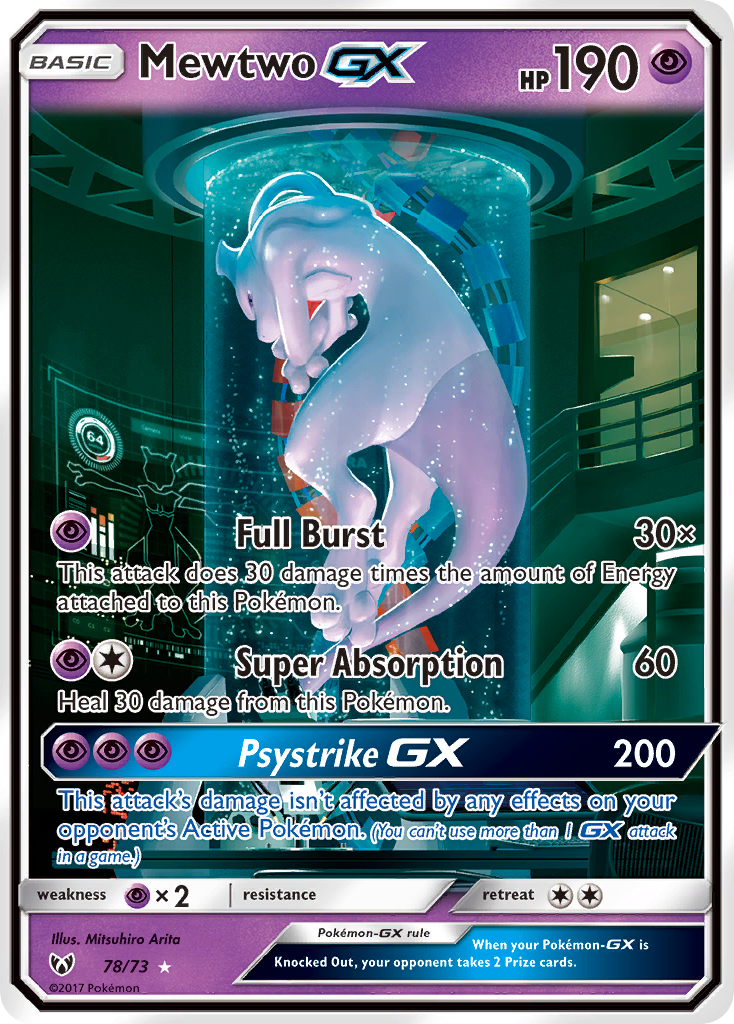 Mewtwo GX (78/73) [Sun & Moon: Shining Legends] | Deep Dive Games St. Marys