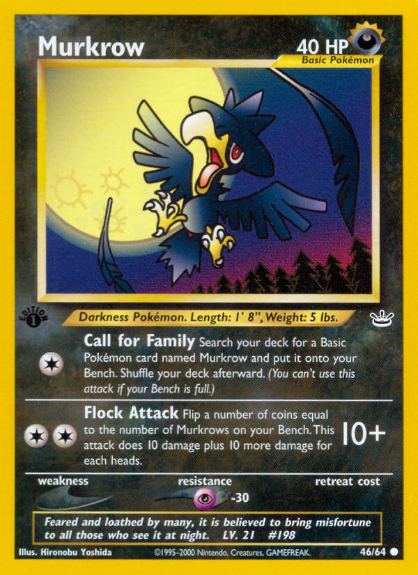 Murkrow (46/64) [Neo Revelation 1st Edition] | Deep Dive Games St. Marys