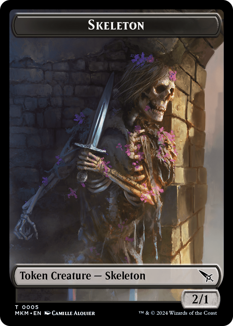 Detective // Skeleton Double-Sided Token [Murders at Karlov Manor Tokens] | Deep Dive Games St. Marys