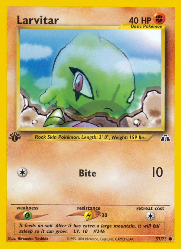 Larvitar (57/75) [Neo Discovery 1st Edition] | Deep Dive Games St. Marys