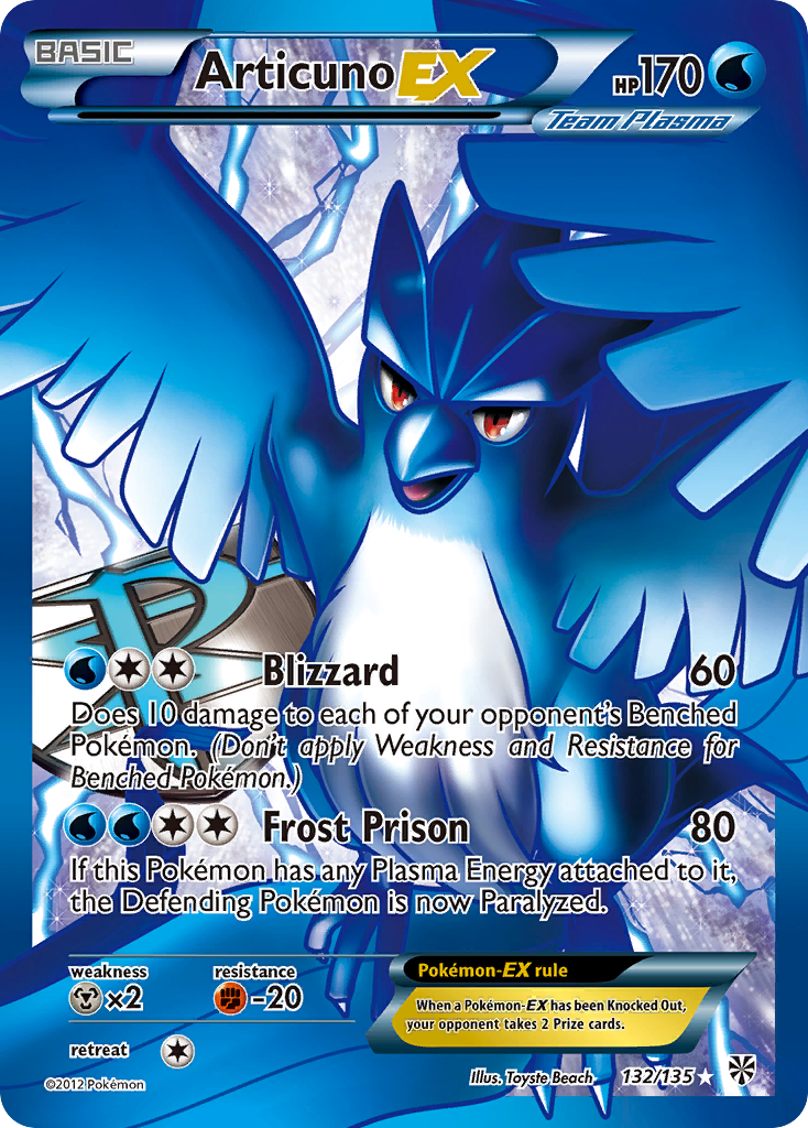 Articuno EX (132/135) [Black & White: Plasma Storm] | Deep Dive Games St. Marys