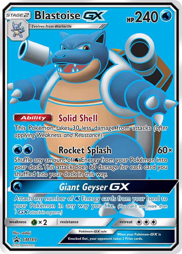 Blastoise GX (SM189) [Sun & Moon: Black Star Promos] | Deep Dive Games St. Marys