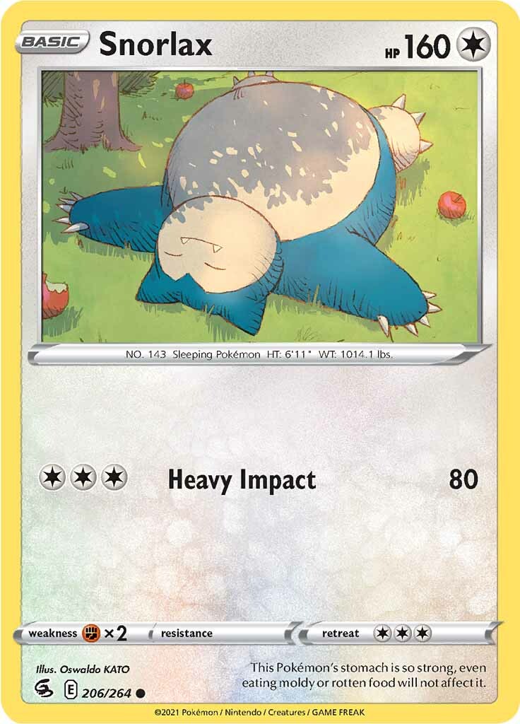 Snorlax (206/264) [Sword & Shield: Fusion Strike] | Deep Dive Games St. Marys