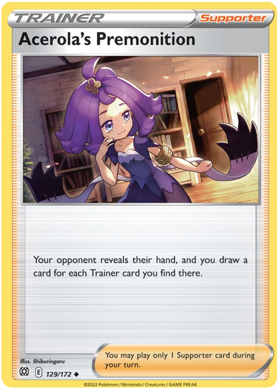 Acerola's Premonition (129/172) [Sword & Shield: Brilliant Stars] | Deep Dive Games St. Marys