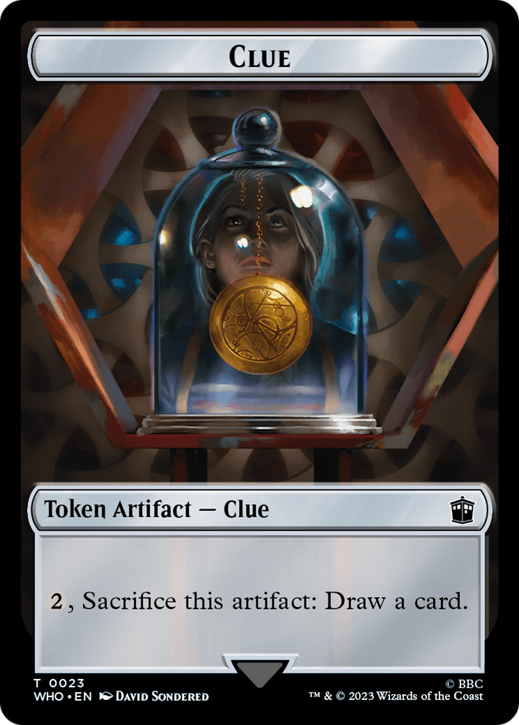 Human (0005) // Clue (0023) Double-Sided Token [Doctor Who Tokens] | Deep Dive Games St. Marys