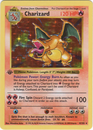 Charizard (4/102) (Shadowless) [Base Set 1st Edition] | Deep Dive Games St. Marys