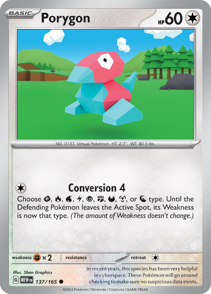 Porygon (137/165) [Scarlet & Violet 151] | Deep Dive Games St. Marys