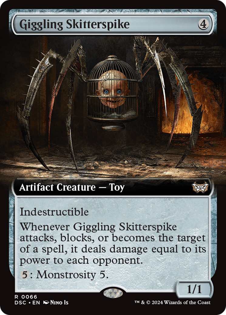 Giggling Skitterspike (Extended Art) [Duskmourn: House of Horror Commander] | Deep Dive Games St. Marys