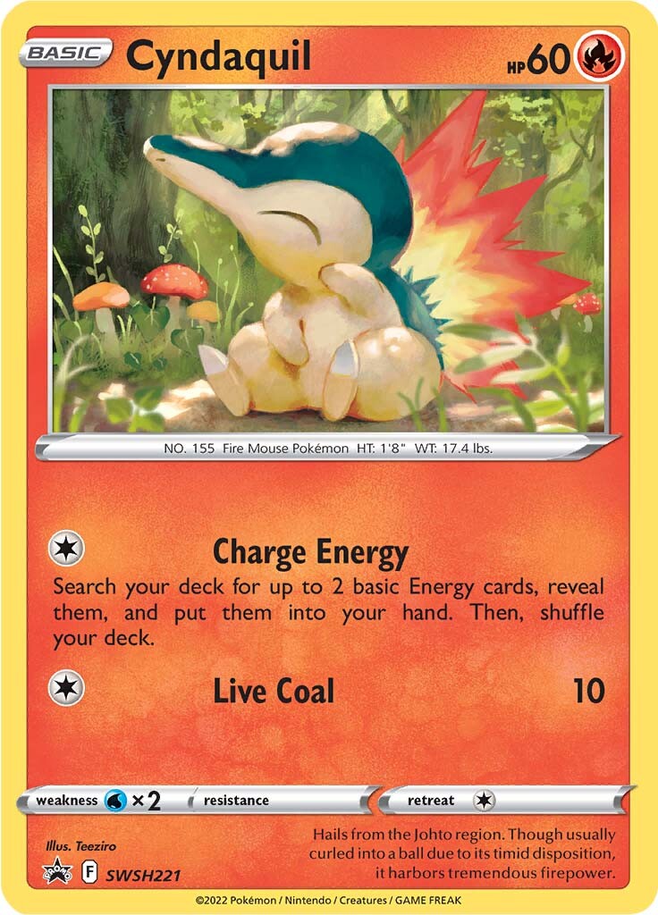 Cyndaquil (SWSH221) [Sword & Shield: Black Star Promos] | Deep Dive Games St. Marys