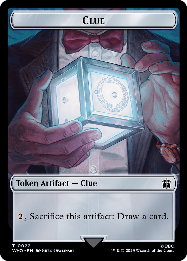 Human (0006) // Clue (0022) Double-Sided Token [Doctor Who Tokens] | Deep Dive Games St. Marys