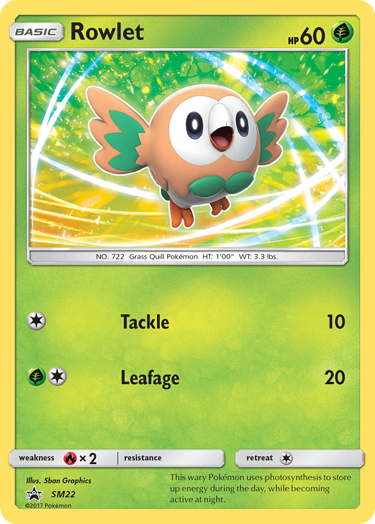 Rowlet (SM22) [Sun & Moon: Black Star Promos] | Deep Dive Games St. Marys