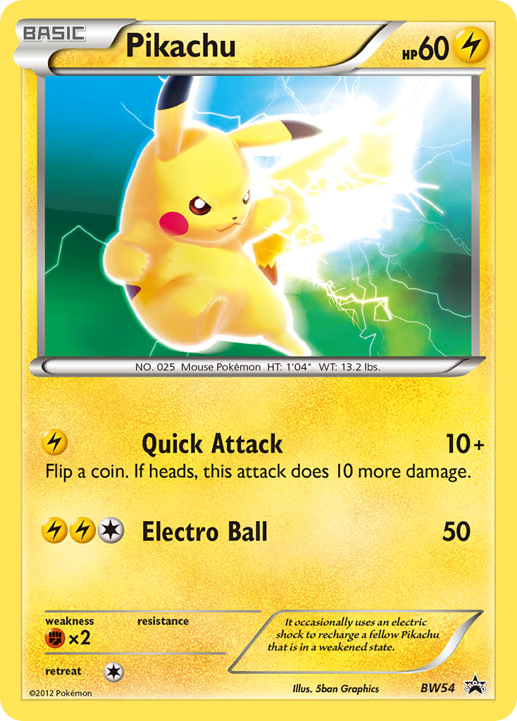 Pikachu (BW54) [Black & White: Black Star Promos] | Deep Dive Games St. Marys