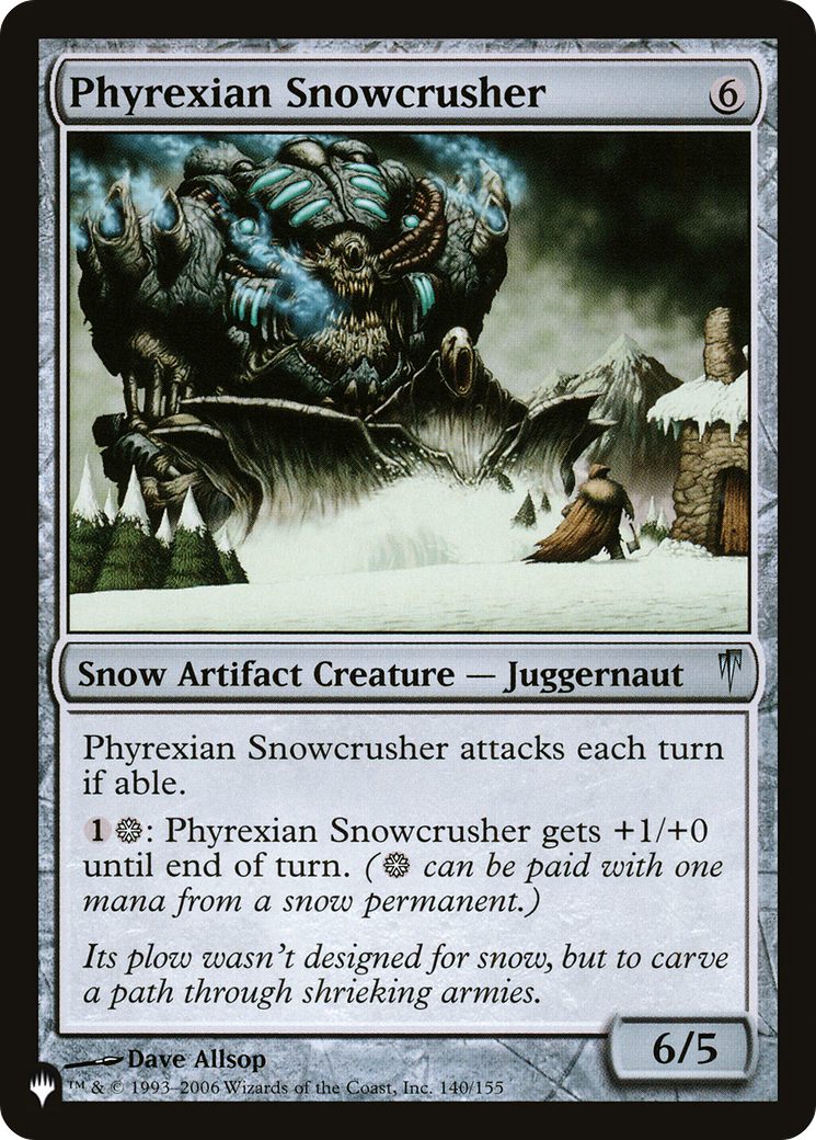 Phyrexian Snowcrusher [The List] | Deep Dive Games St. Marys