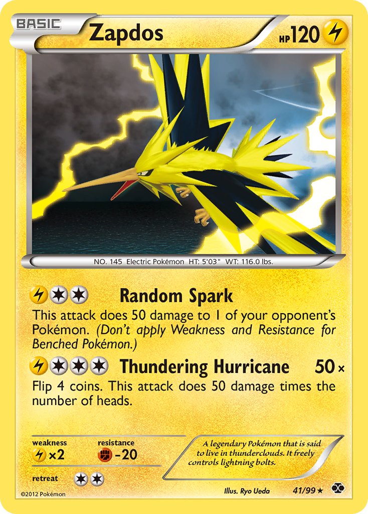 Zapdos (41/99) (Blister Exclusive) [Black & White: Next Destinies] | Deep Dive Games St. Marys