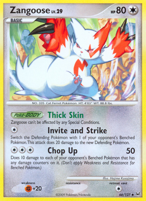 Zangoose (66/127) [Platinum: Base Set] | Deep Dive Games St. Marys