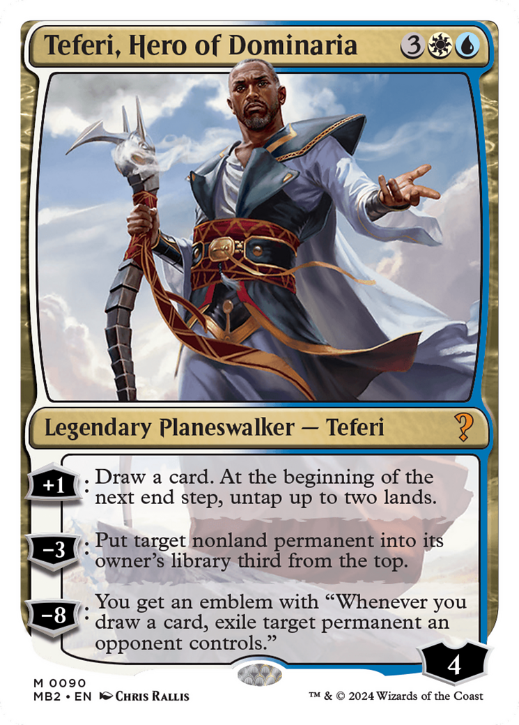 Teferi, Hero of Dominaria (White Border) [Mystery Booster 2] | Deep Dive Games St. Marys