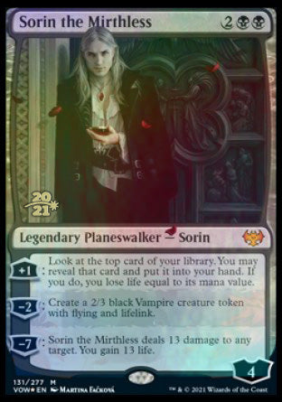 Sorin the Mirthless [Innistrad: Crimson Vow Prerelease Promos] | Deep Dive Games St. Marys