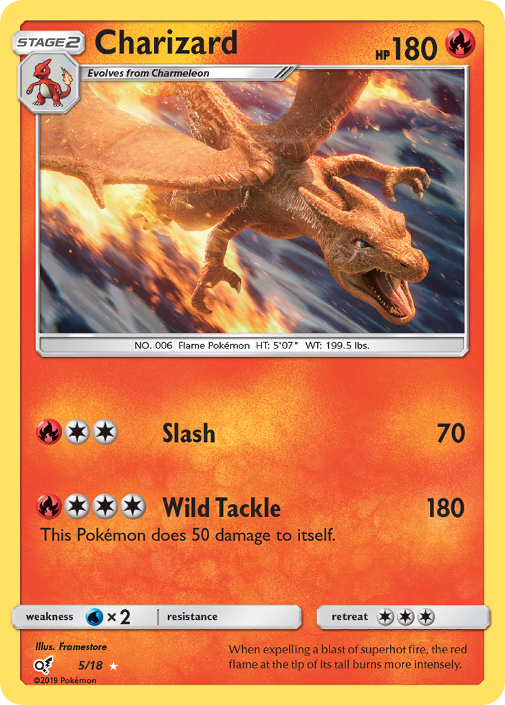 Charizard (5/18) [Sun & Moon: Detective Pikachu] | Deep Dive Games St. Marys