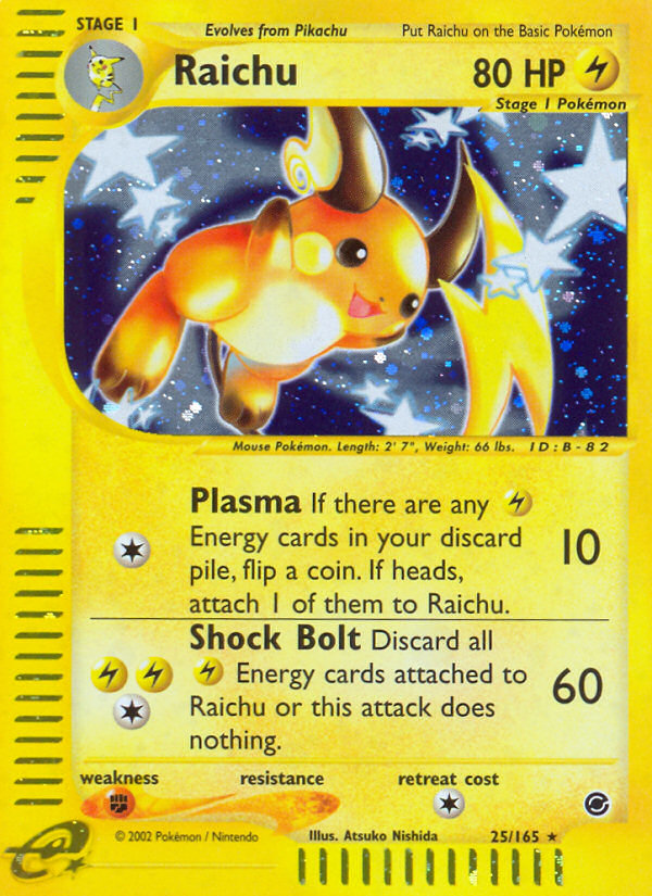 Raichu (25/165) [Expedition: Base Set] | Deep Dive Games St. Marys