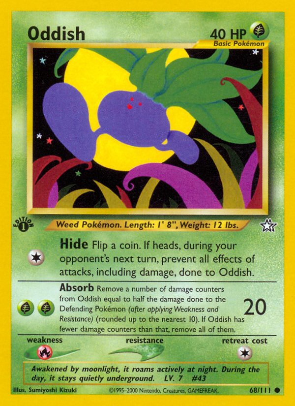 Oddish (68/111) [Neo Genesis 1st Edition] | Deep Dive Games St. Marys