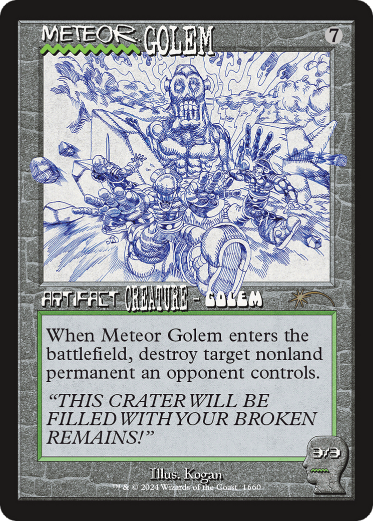 Meteor Golem (1660) (Rainbow Foil) [Secret Lair Drop Series] | Deep Dive Games St. Marys