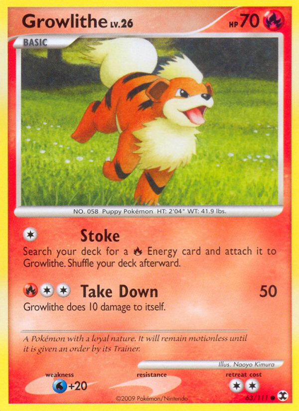 Growlithe (63/111) [Platinum: Rising Rivals] | Deep Dive Games St. Marys