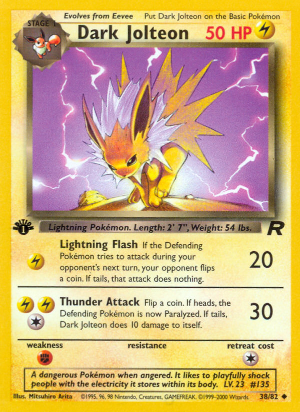 Dark Jolteon (38/82) [Team Rocket 1st Edition] | Deep Dive Games St. Marys