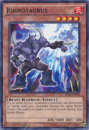 Rhinotaurus [BP03-EN076] Shatterfoil Rare | Deep Dive Games St. Marys