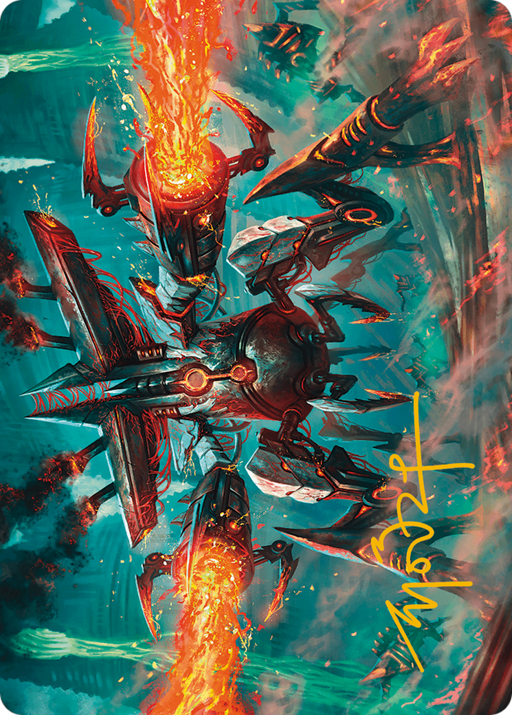 Exterminator Magmarch Art Card (Gold-Stamped Signature) [Modern Horizons 3 Art Series] | Deep Dive Games St. Marys