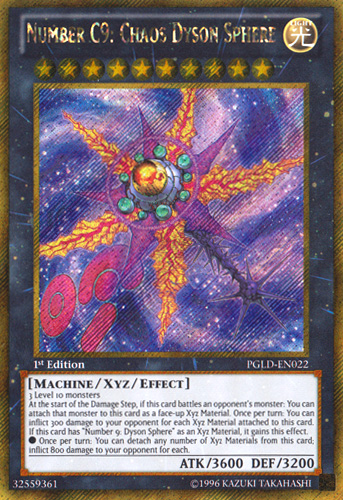 Number C9: Chaos Dyson Sphere [PGLD-EN022] Gold Secret Rare | Deep Dive Games St. Marys