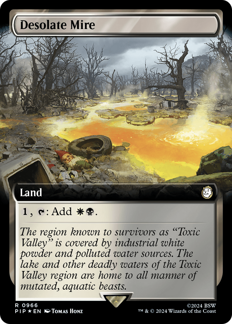 Desolate Mire (Extended Art) (Surge Foil) [Fallout] | Deep Dive Games St. Marys